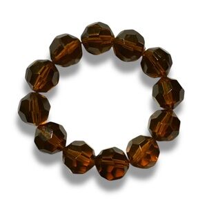 3 FOR $20 HANDCRAFTED Brown Boho Round Glass Beaded Bracelet